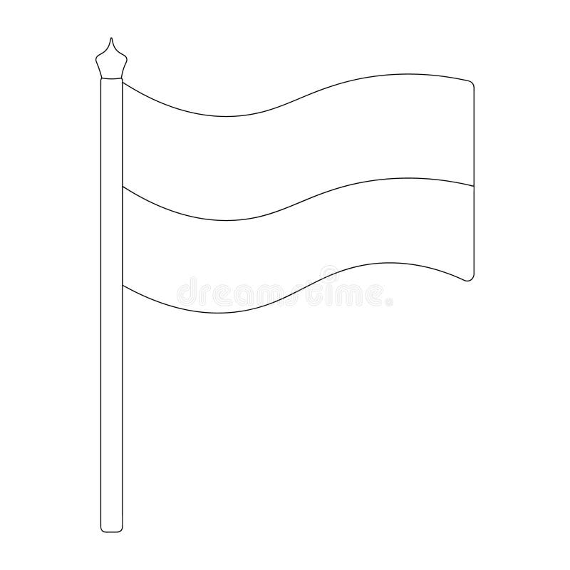 Flag of ukraine poland sketch vector illustration coloring book for children two