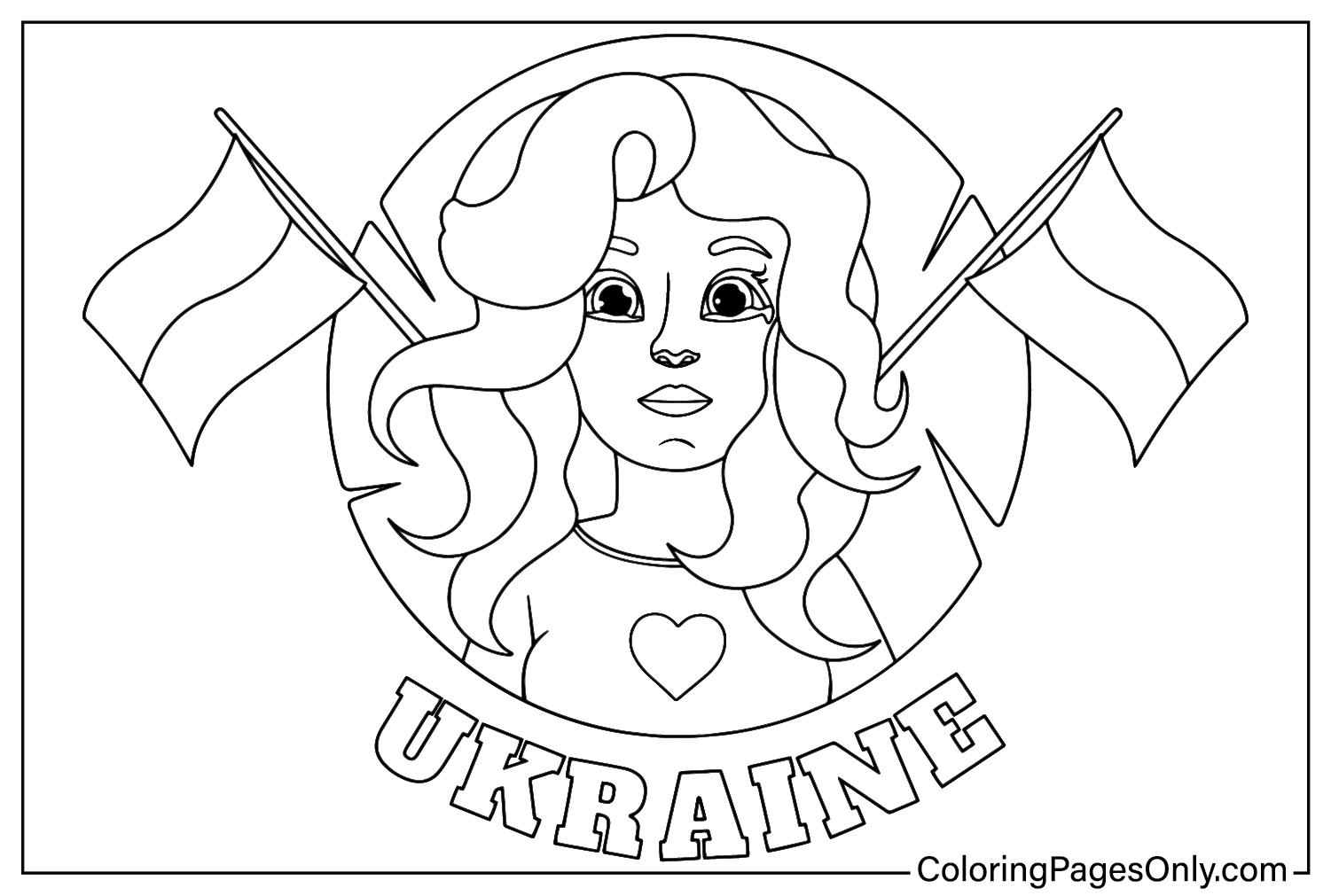 Free coloring page ukraine