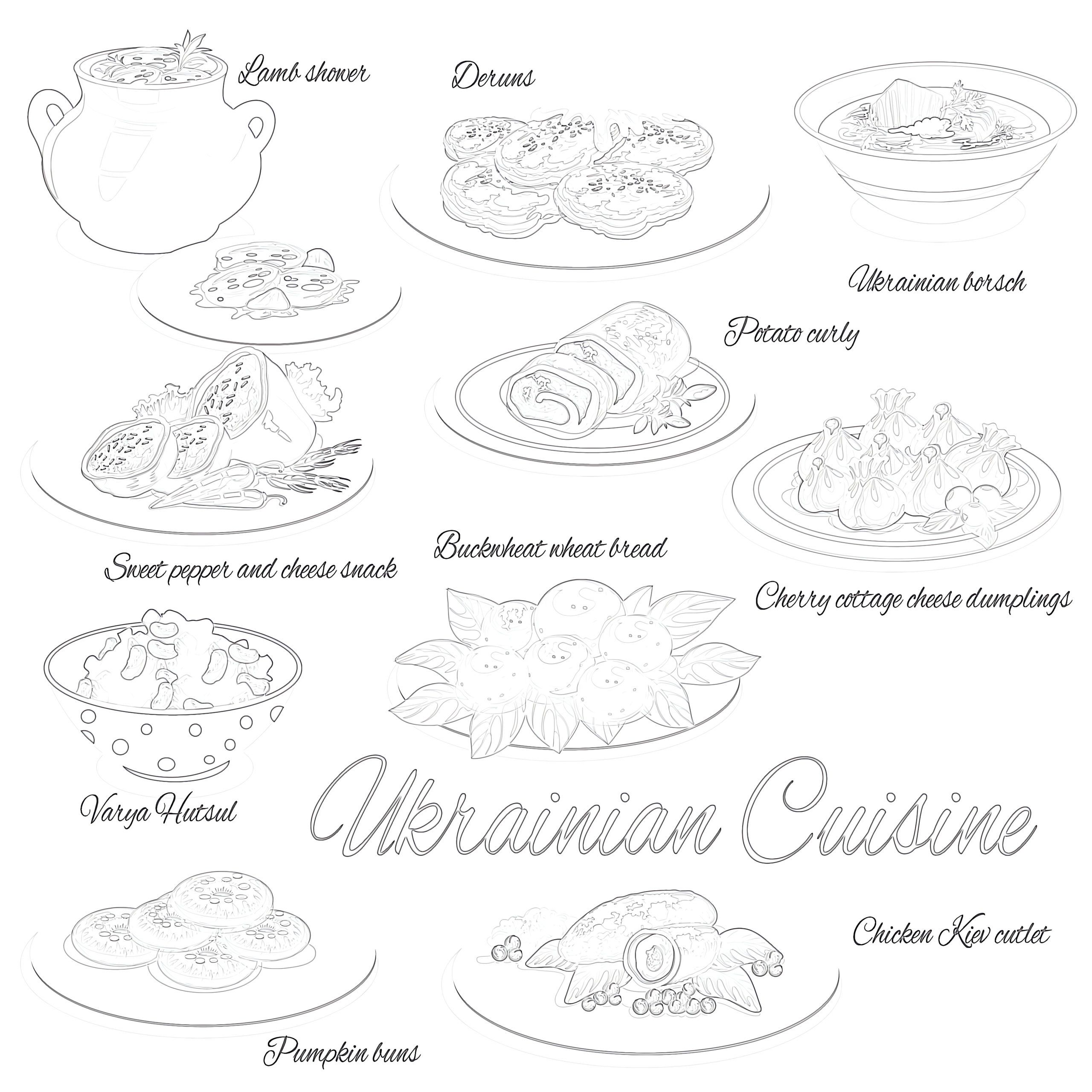 Ukraine food coloring page food coloring pages food coloring coloring pages