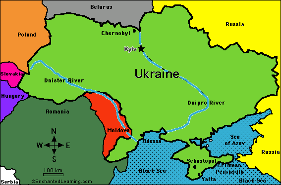 Map of ukraine coloring activity