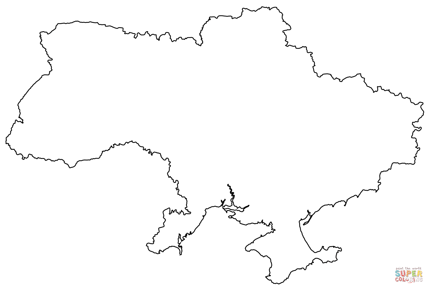 Outline map of ukraine coloring page free printable coloring pages