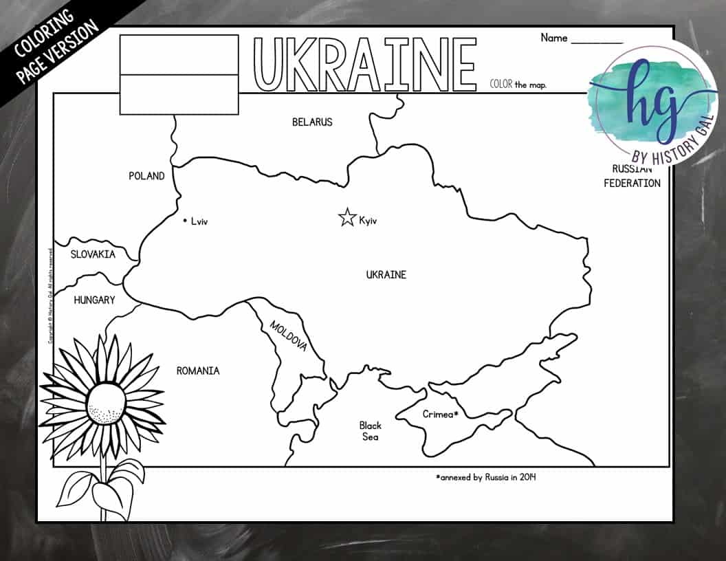 Ukraine map activity