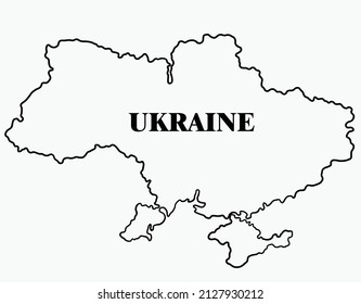 Doodle freehand drawing ukraine map vector stock vector royalty free