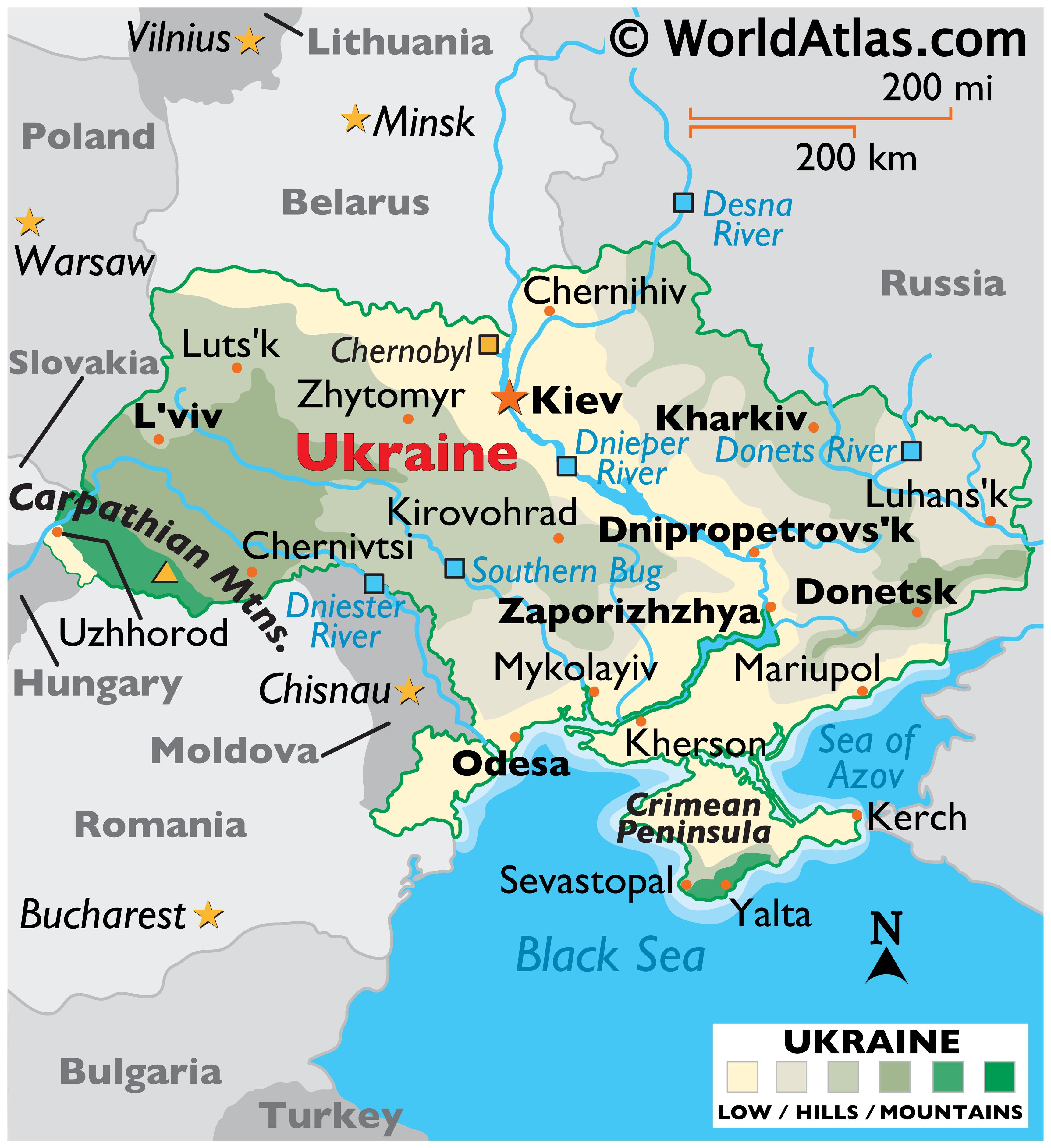 Ukraine maps facts