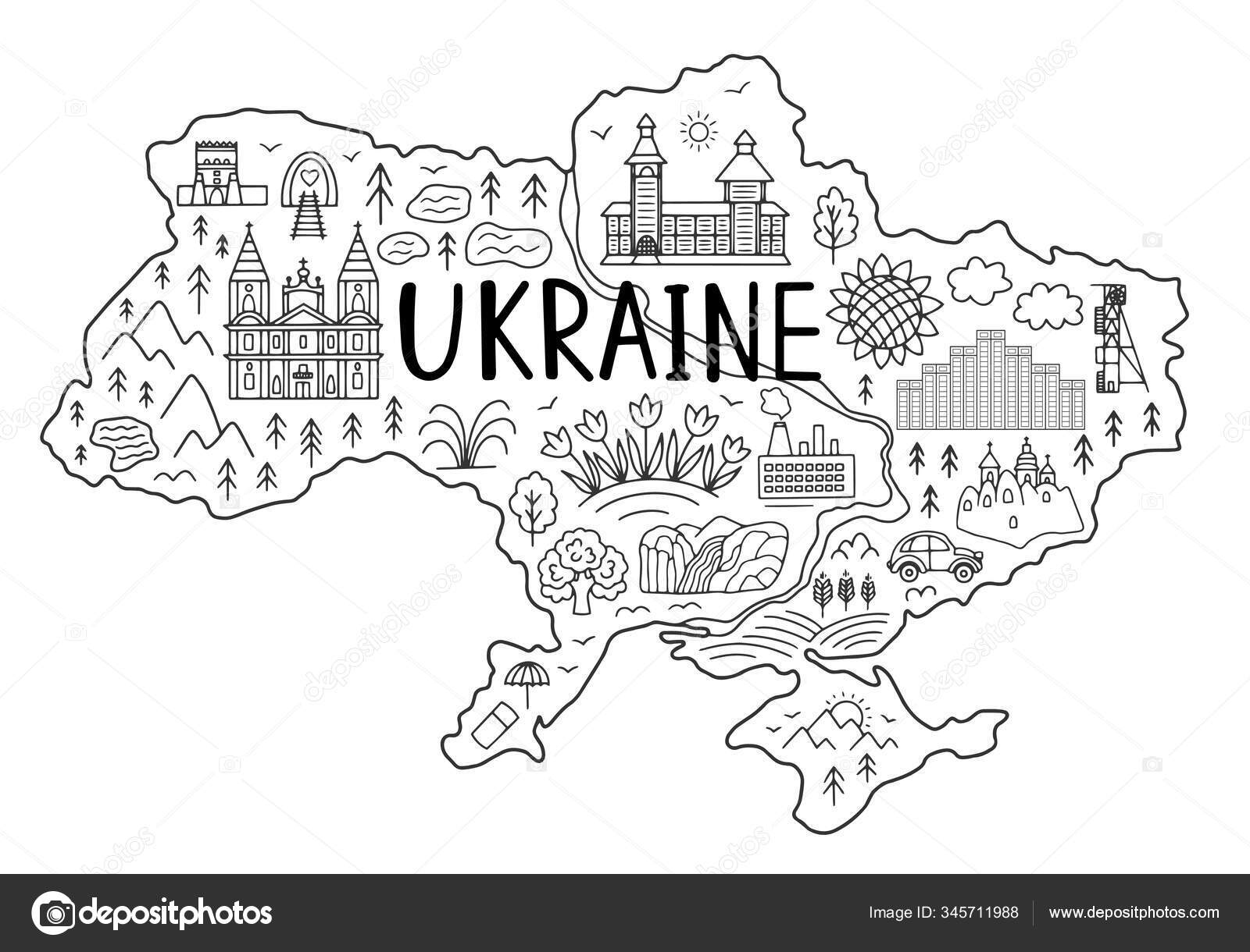 Map of ukraine stock vector by alice