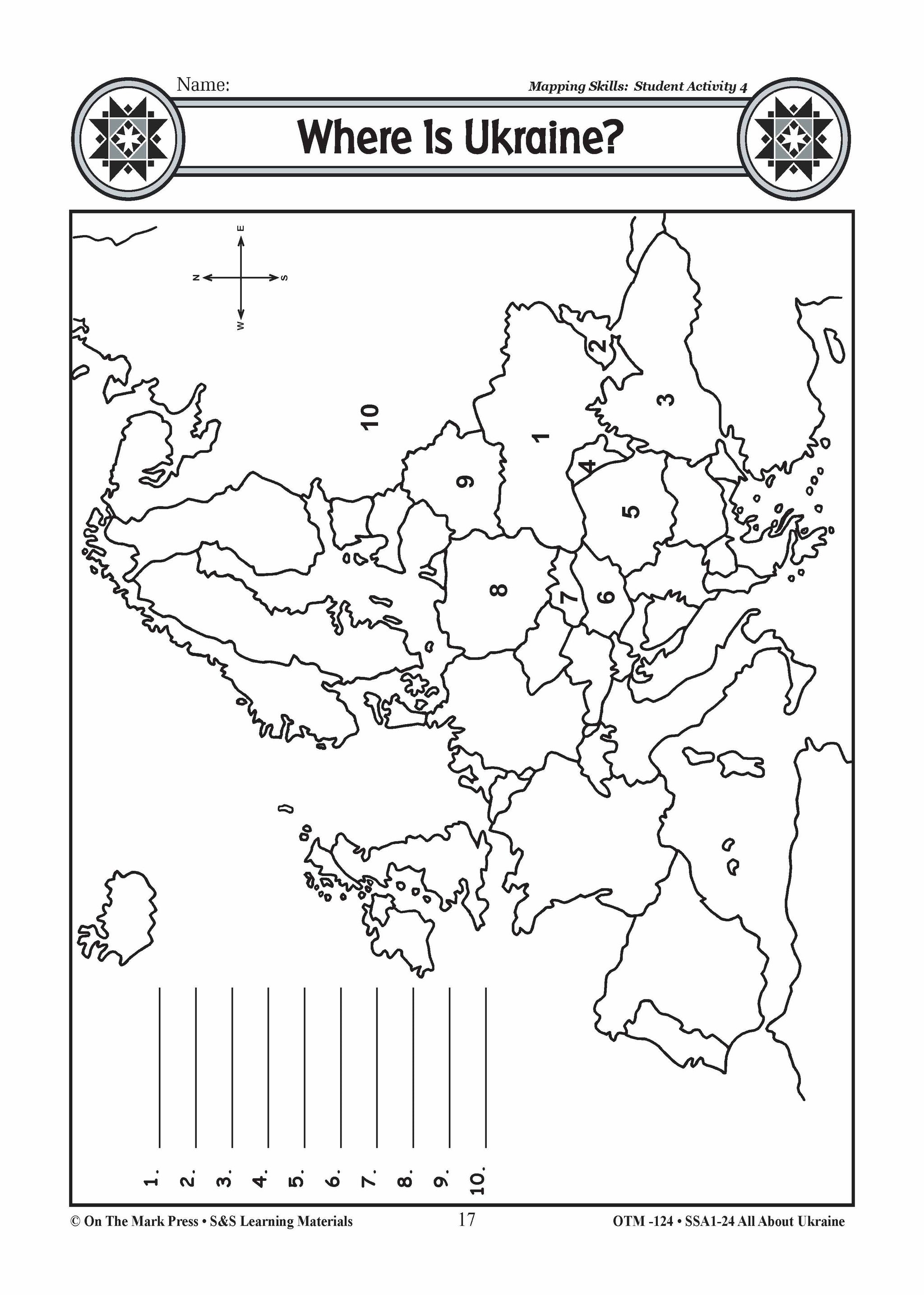 Where is ukraine a mapping skills lesson grades