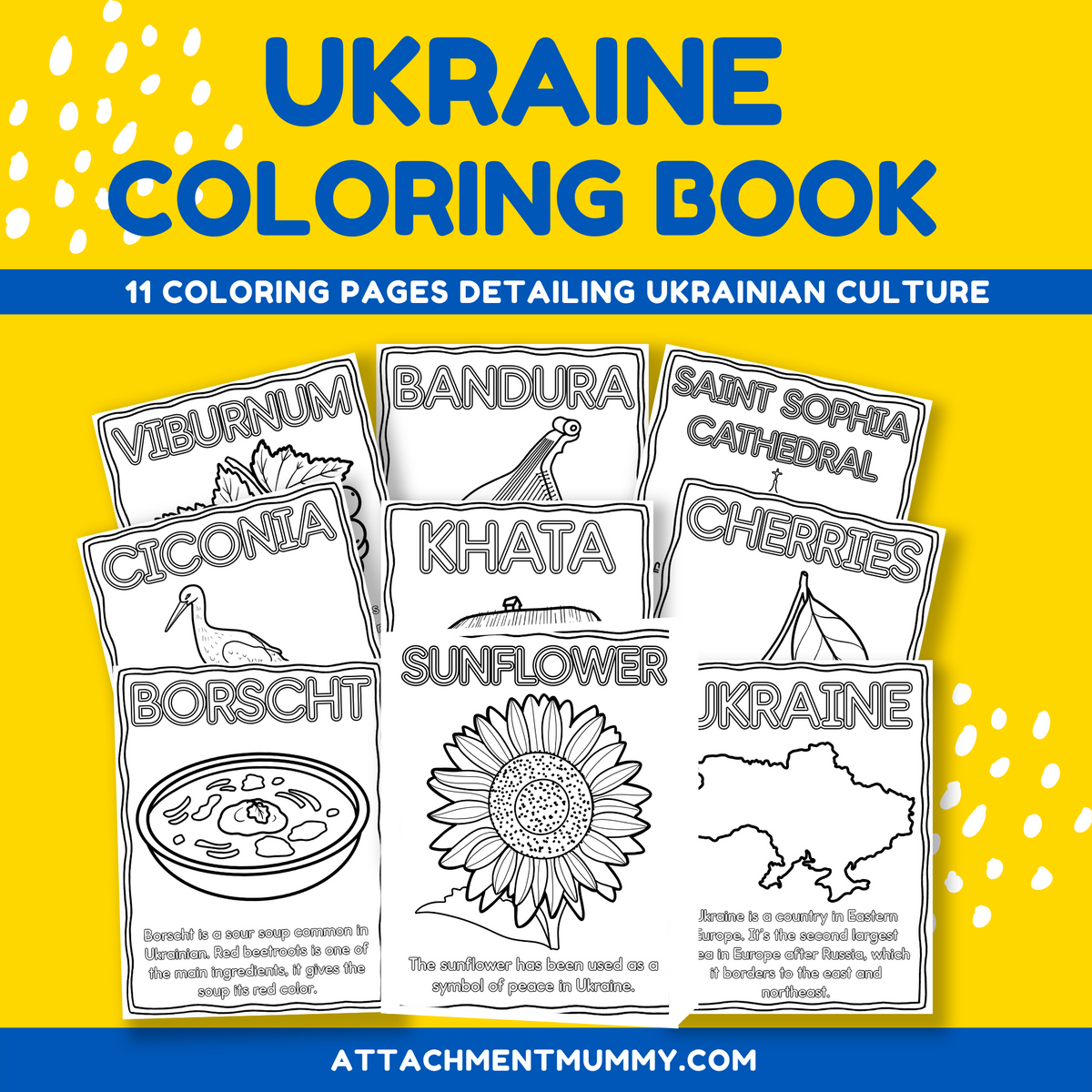 Ukraine colouring book â attachment mummy printables