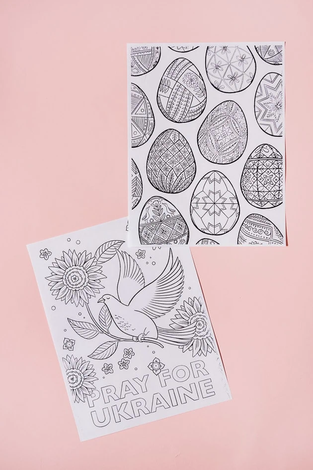 Ukrainian easter coloring pages