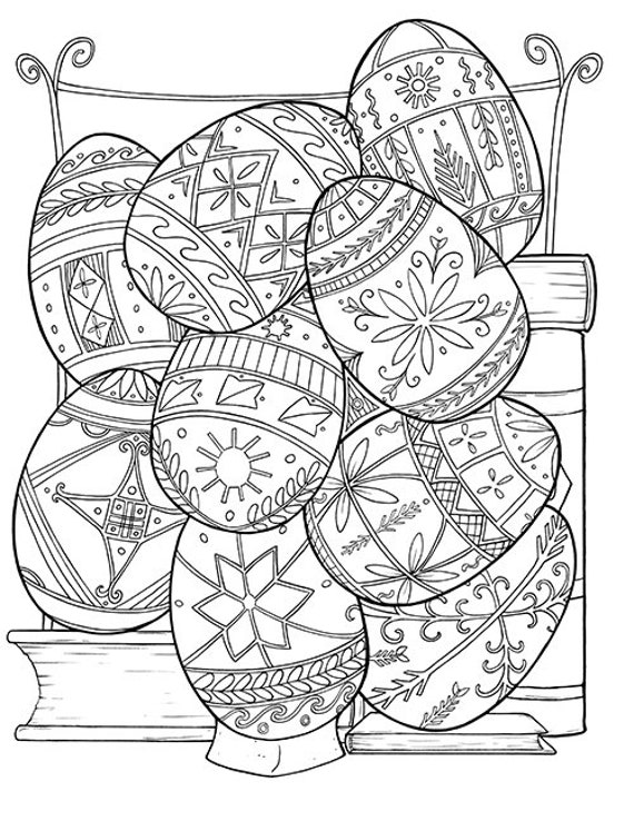 Pysanka ukrainian easter eggs hand