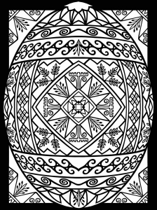 Easter eggs with various patterns