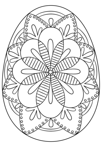 Intricate easter egg coloring page free printable coloring pages