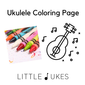 Free ukulele coloring page