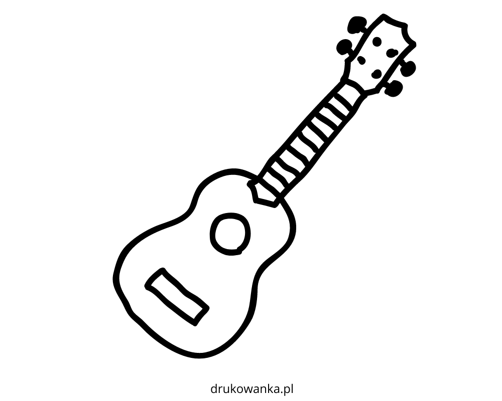 Ukulele coloring book to print and online