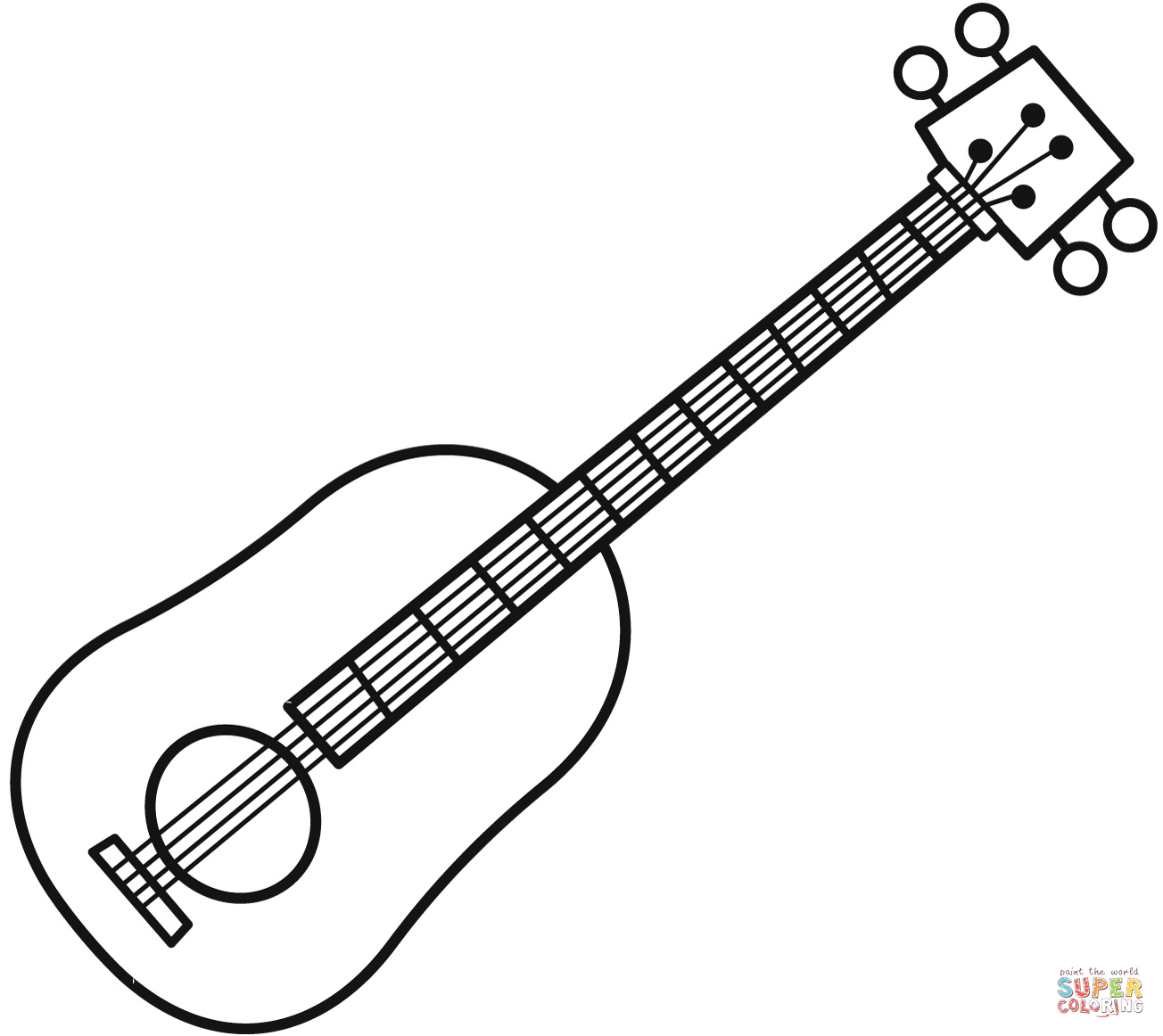 Ukulele coloring page free printable coloring pages