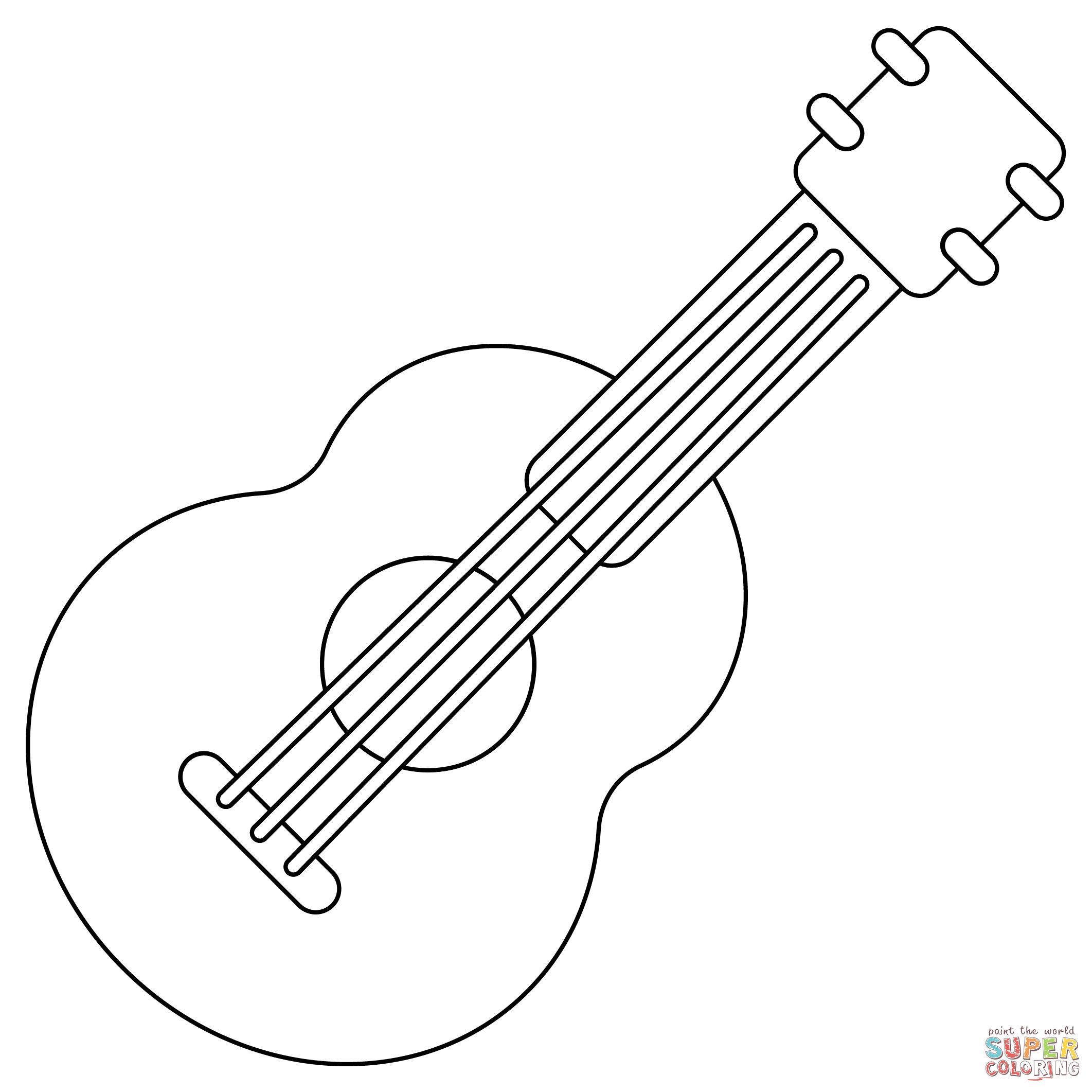 Ukulele coloring page free printable coloring pages