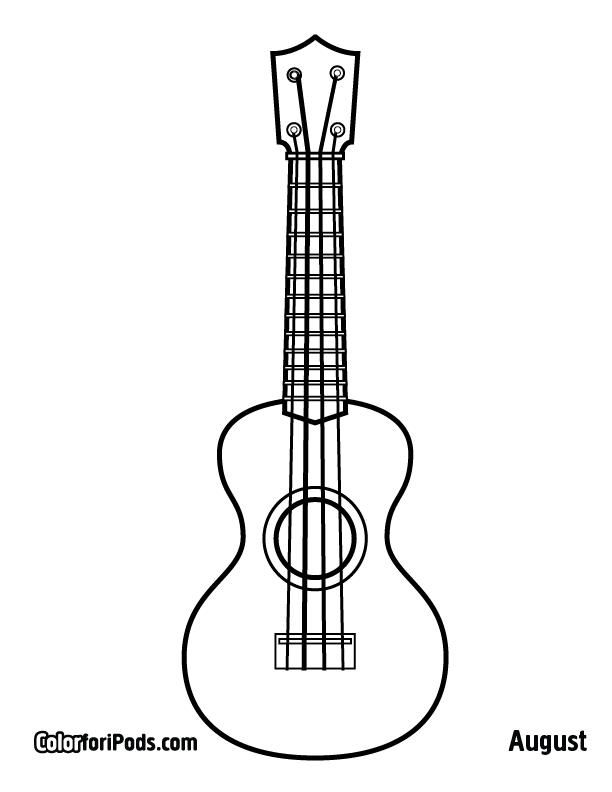 Coloring pages of ukulele coloring pages ukulele color