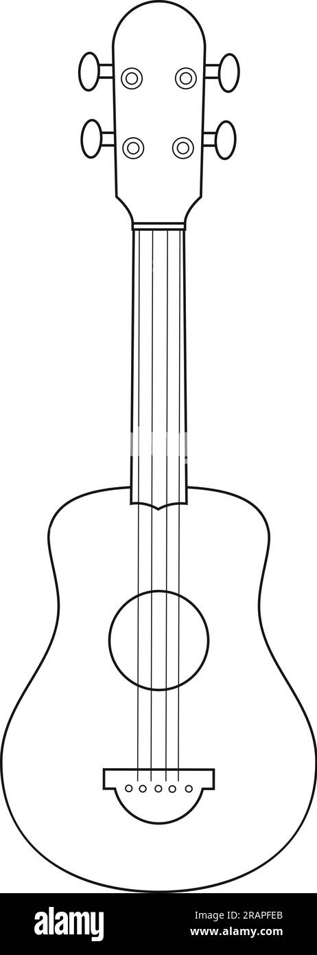 Cartoon ukulele cut out stock images pictures