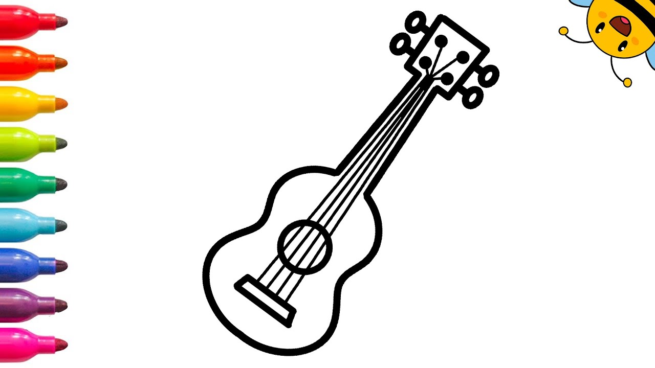 How to draw guitarukulele easy