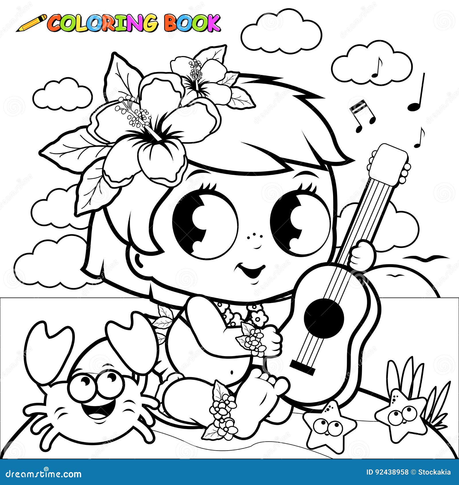 Ukulele coloring stock illustrations â ukulele coloring stock illustrations vectors clipart