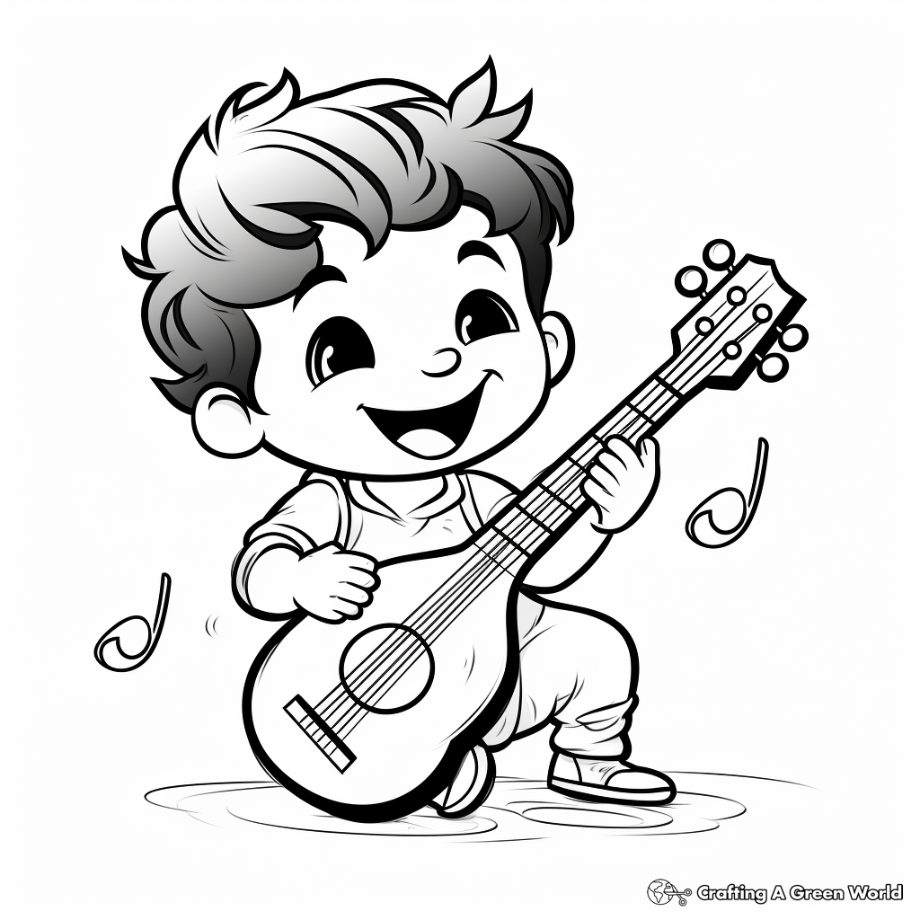 Guitar coloring pages