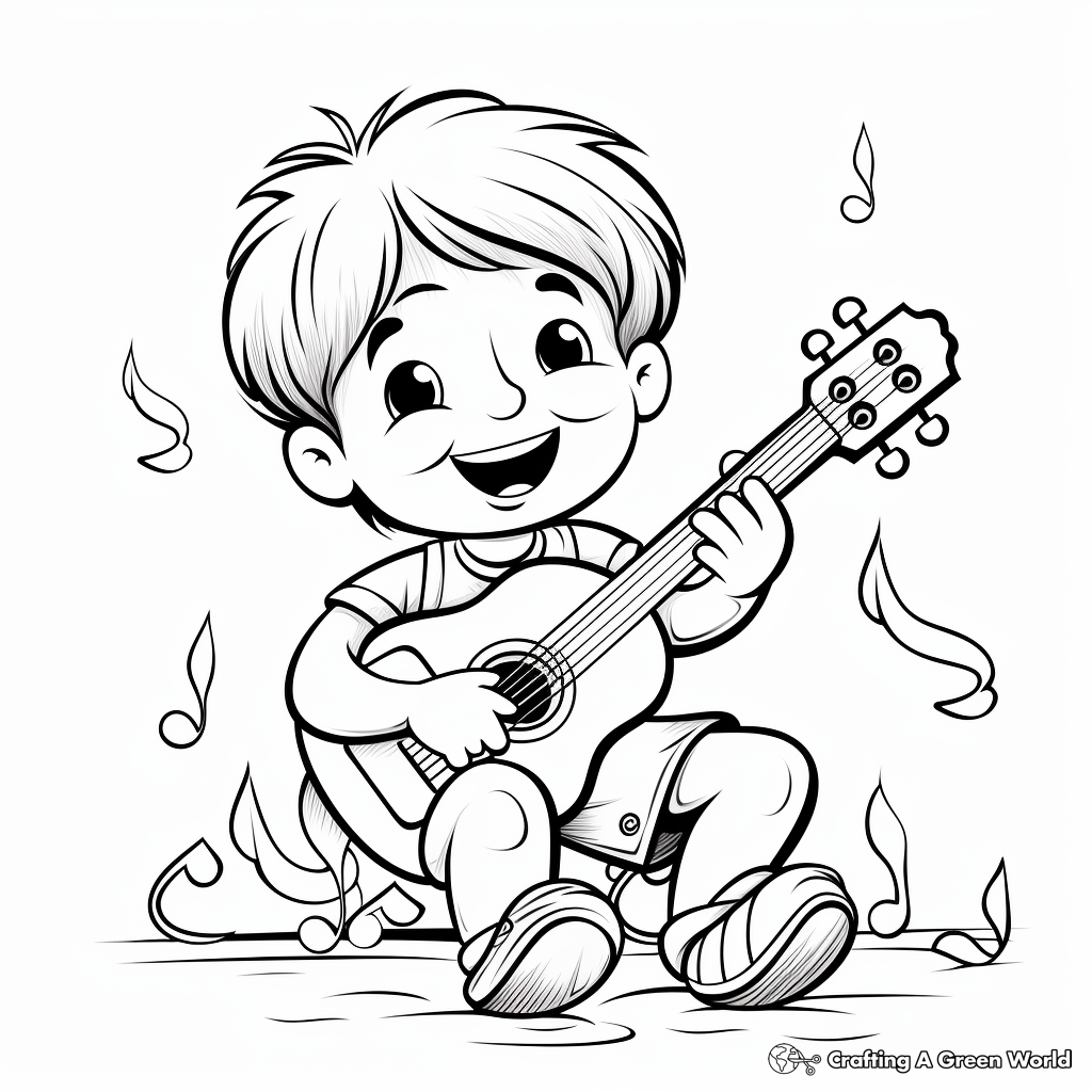 Guitar coloring pages