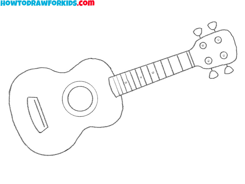 How to draw a ukulele