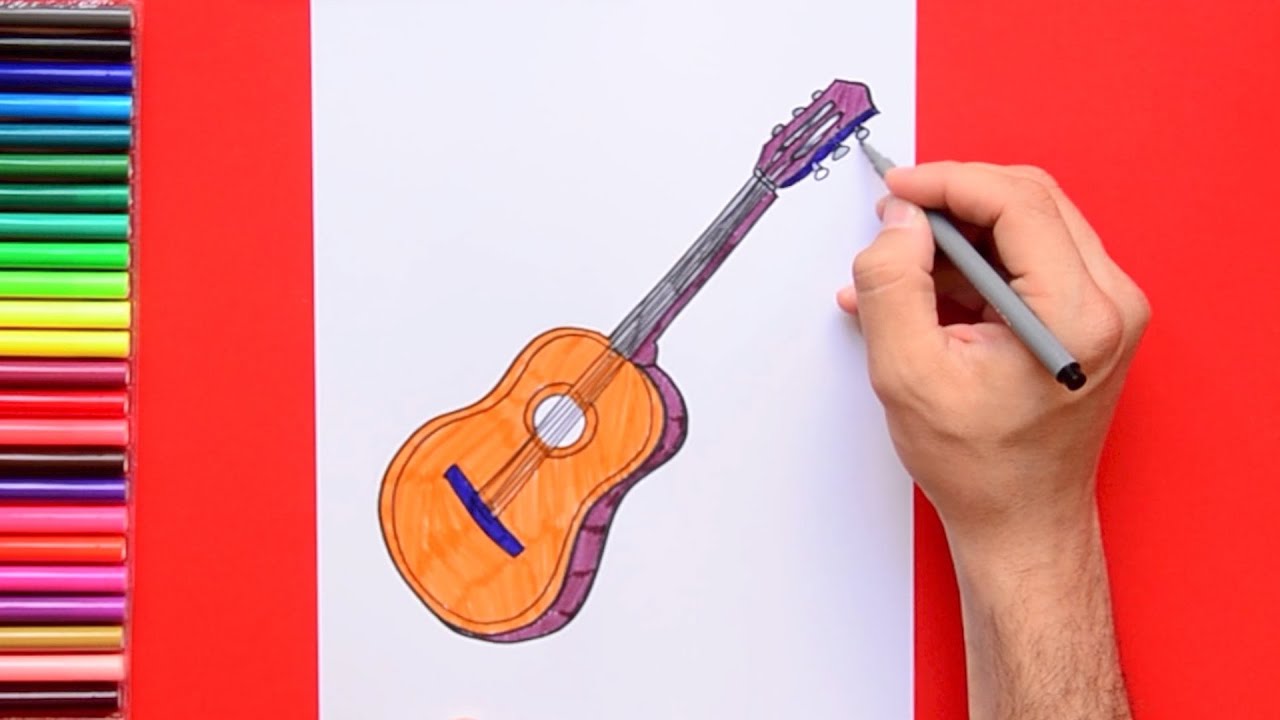How to draw a ukulele