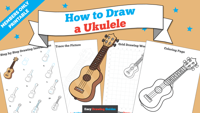 How to draw a ukulele