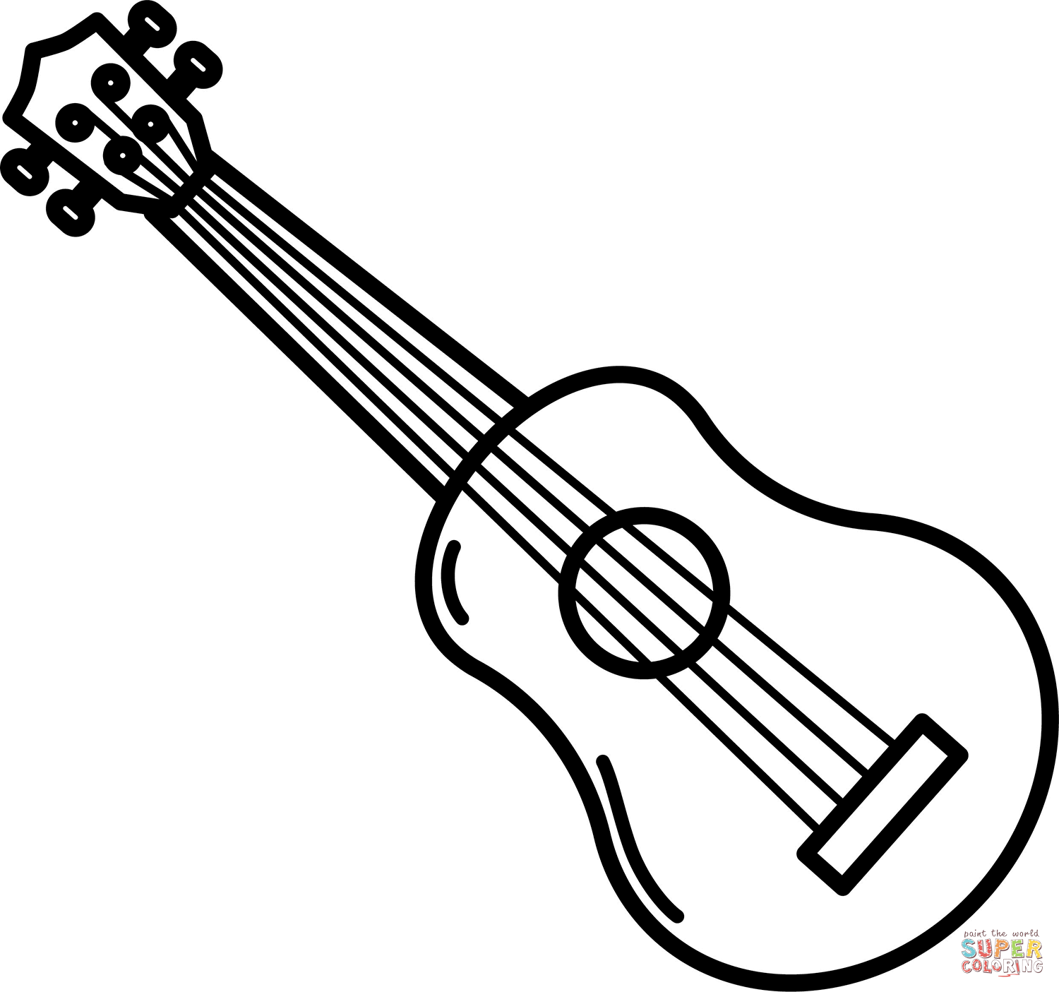 Ukulele coloring page free printable coloring pages