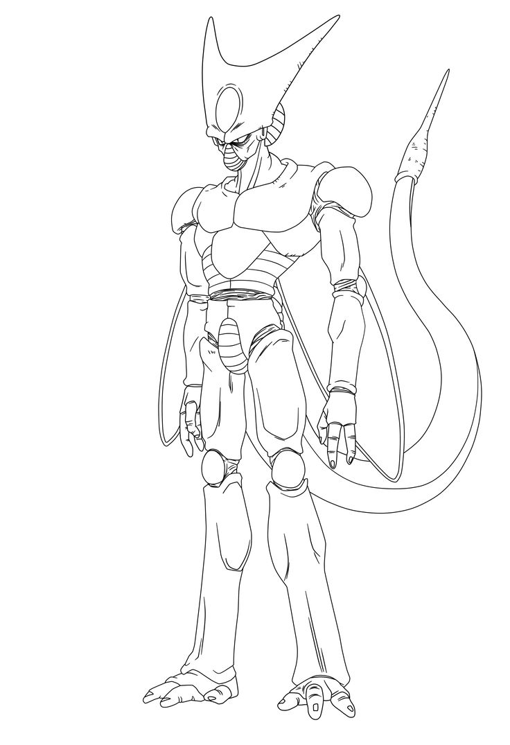 Dragon ball cell coloring pages