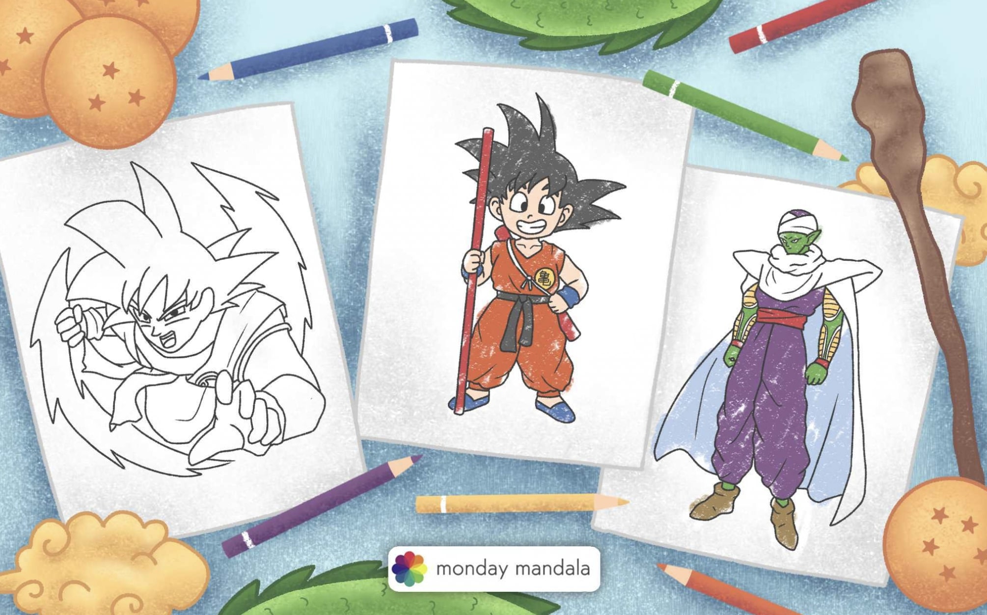 Dragon ball z coloring pages free pdf printables