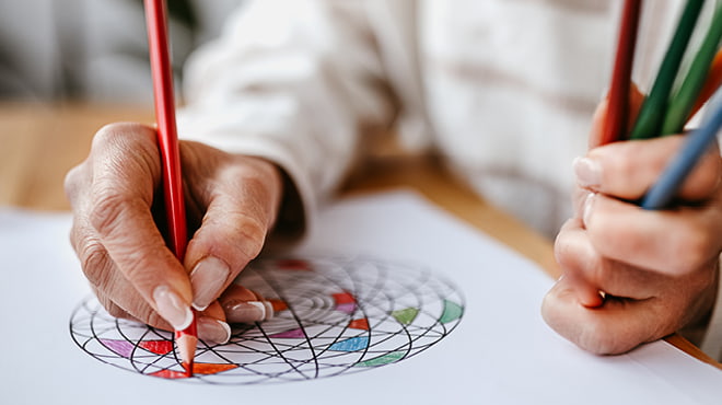 Mental health benefits of coloring