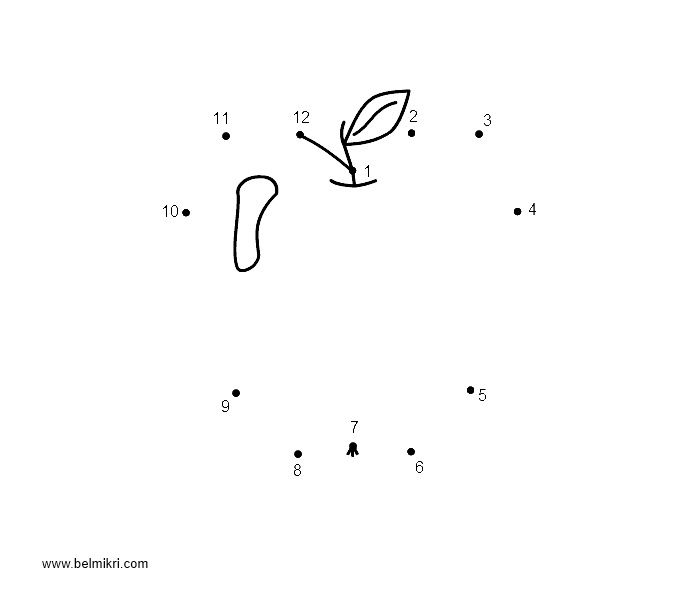 Printable coloring pages dot the dot