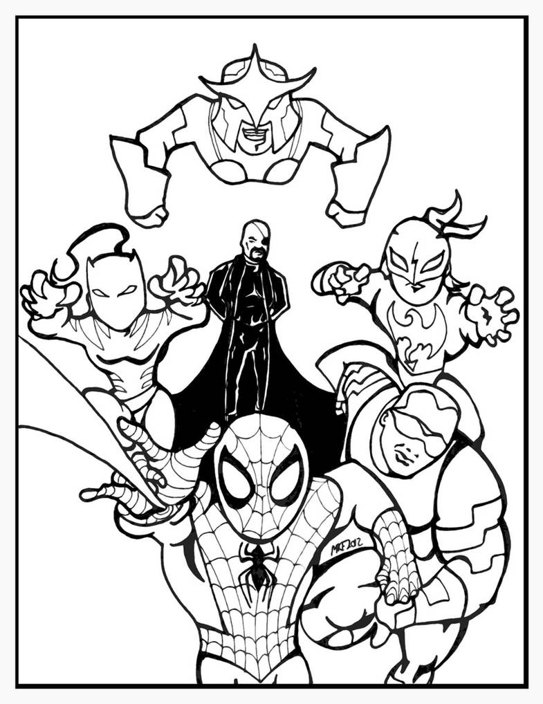 Ultimate spiderman cartoon line art by mkeaston on