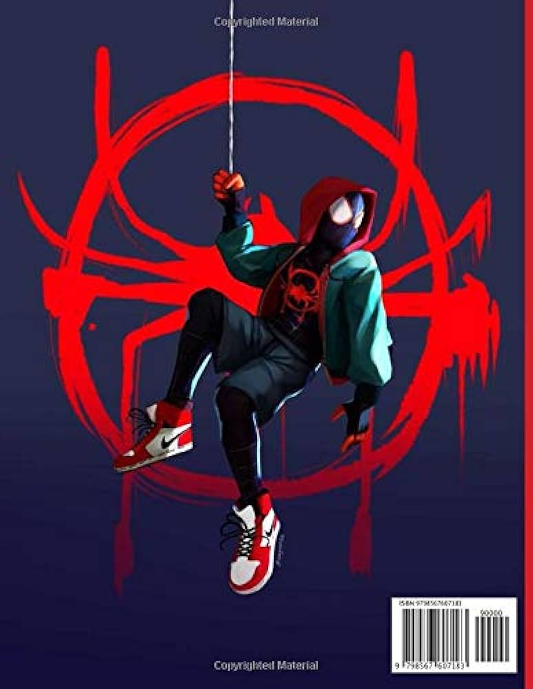 Miles morales spiderman coloring book over new spider