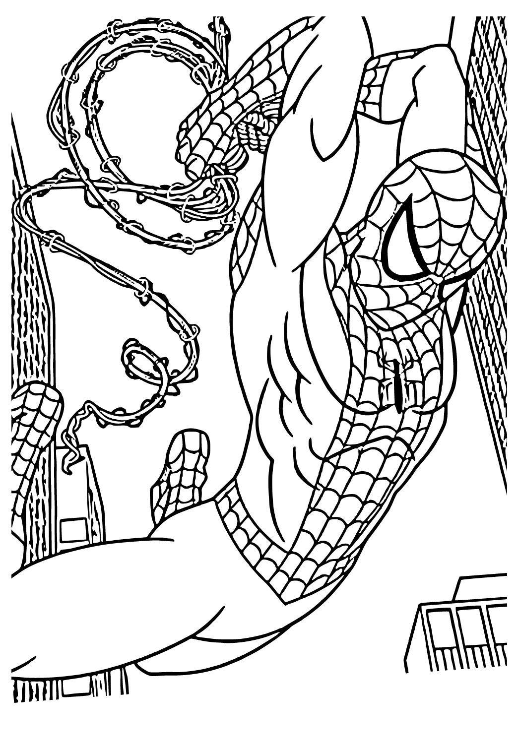 Free printable miles morales jump coloring page for adults and kids