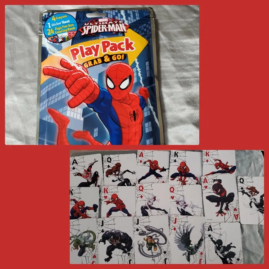 Ðï marvel ultimate spiderman coloring book w spiderman deck of cards ðï