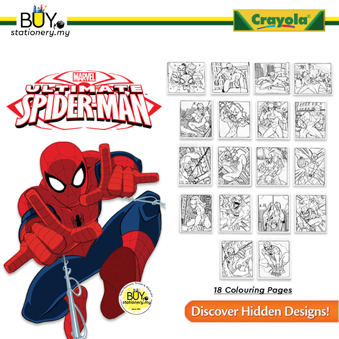 Buy spiderman color pages markers mess â set