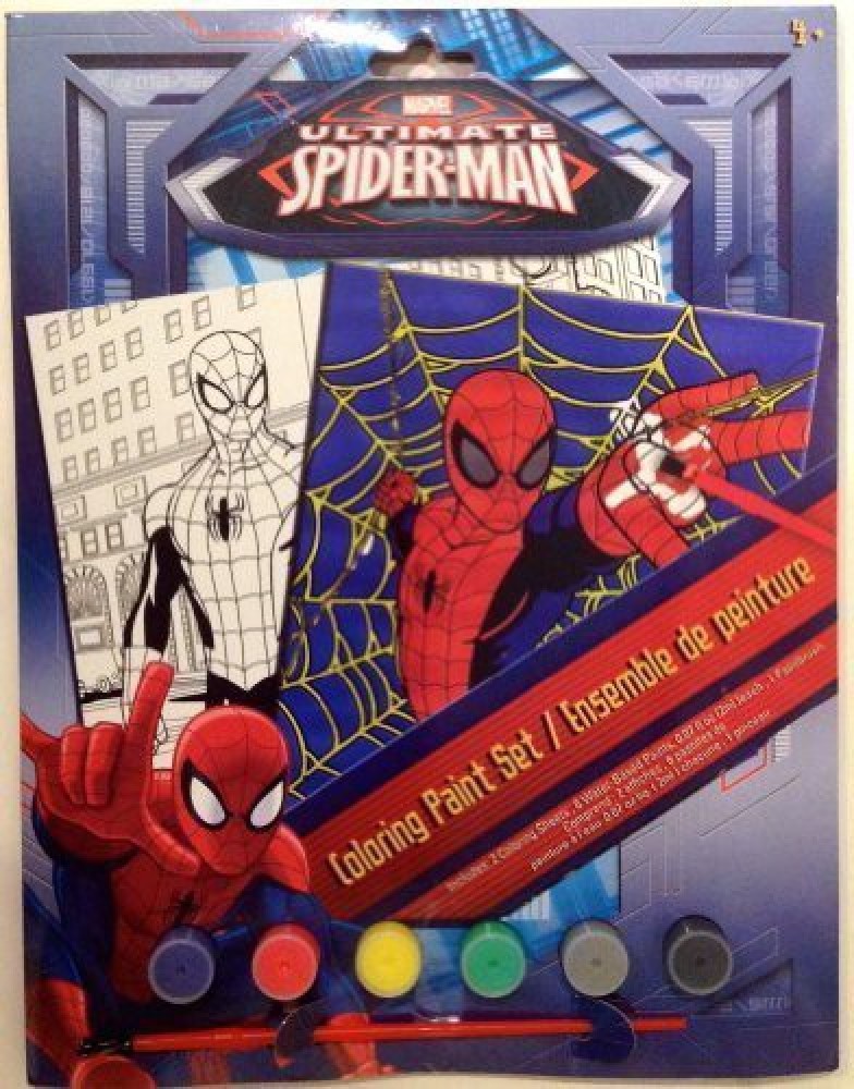 Disney marvel ultimate spiderman coloring paint set