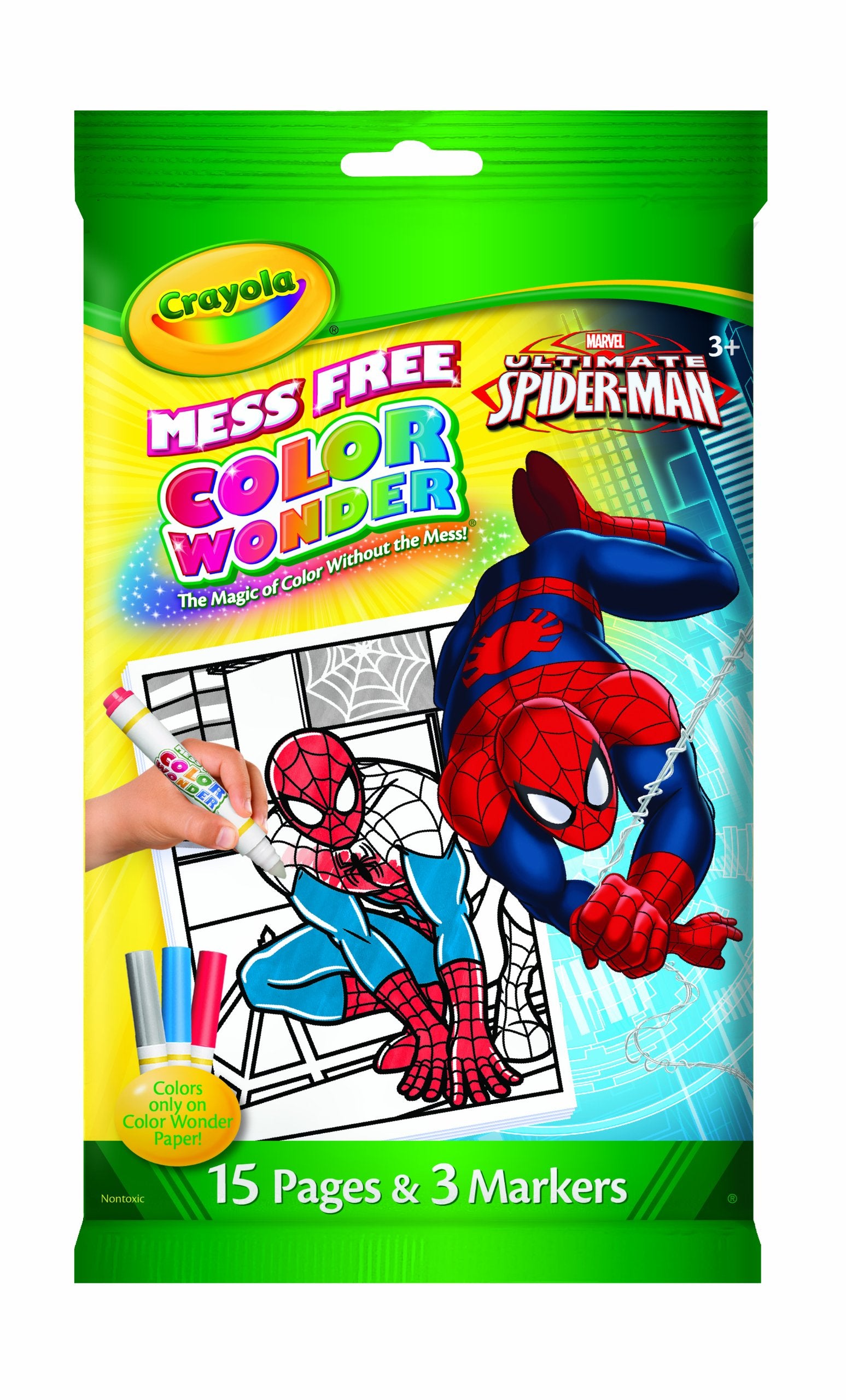 Crayola color wonder spiderman mini coloring book and markers â