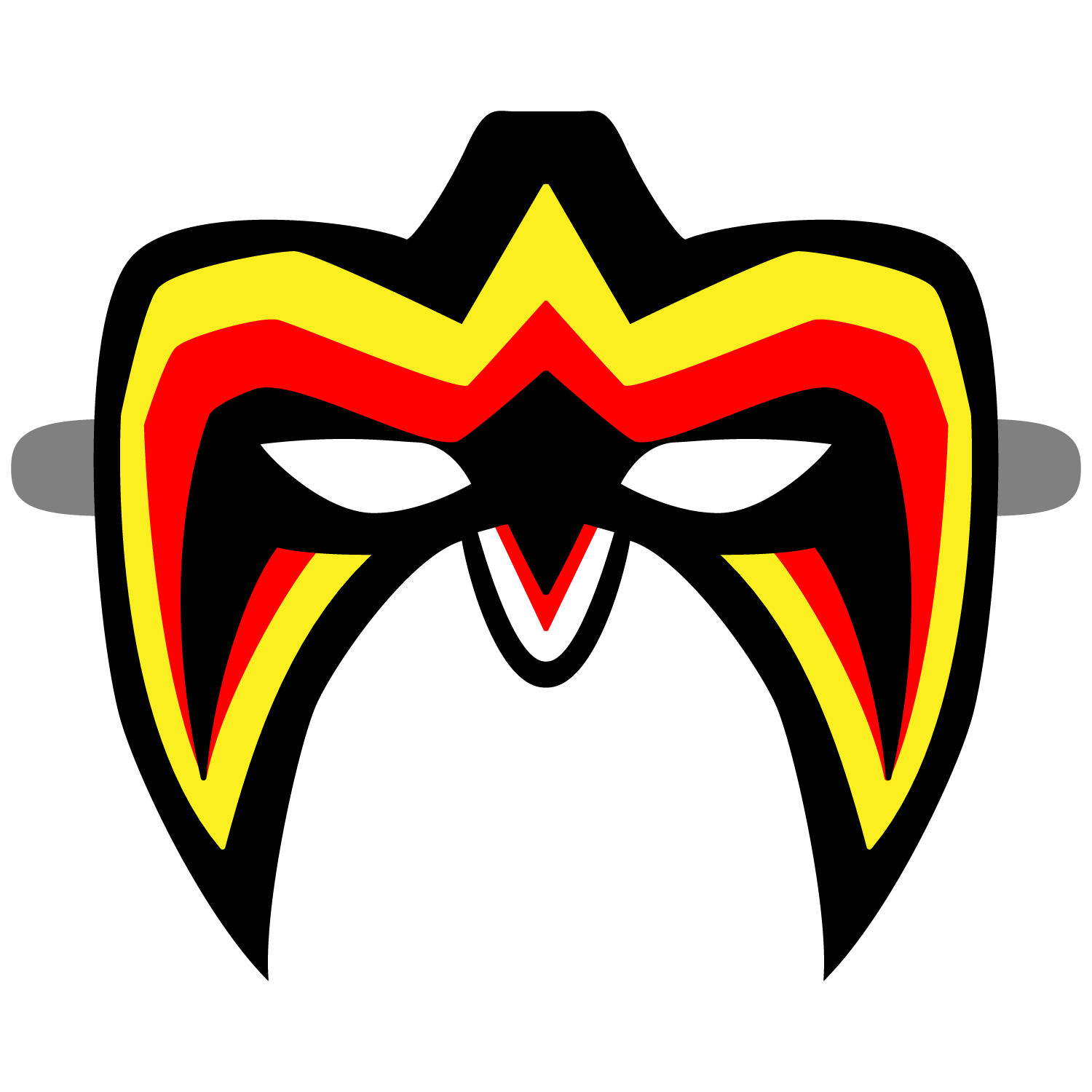 Ultimate warrior mask template free printable papercraft templates