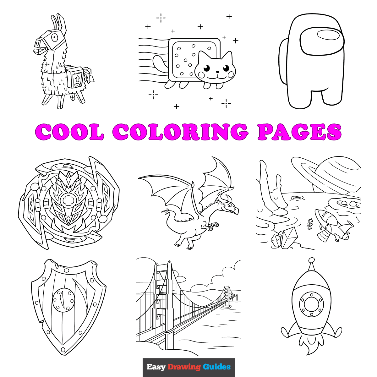 Free printable cool coloring pages for kids