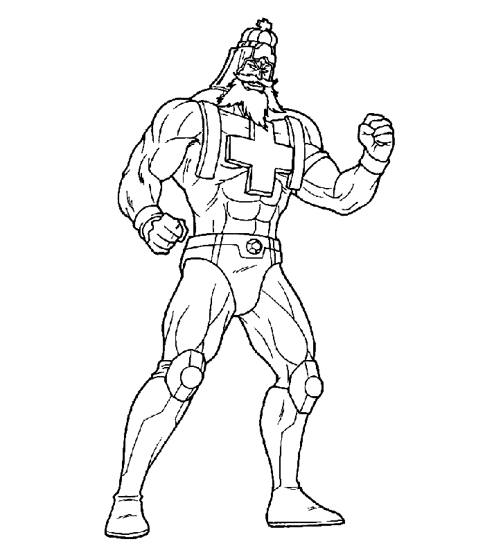 Ultimate muscle coloring sheet