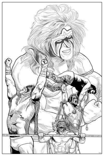 Warrior art ultimate warrior wrestling posters wwf