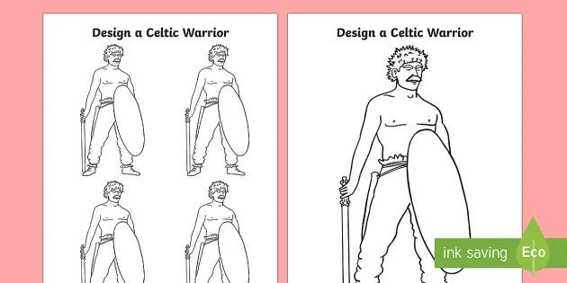 Design a celtic warrior worksheet