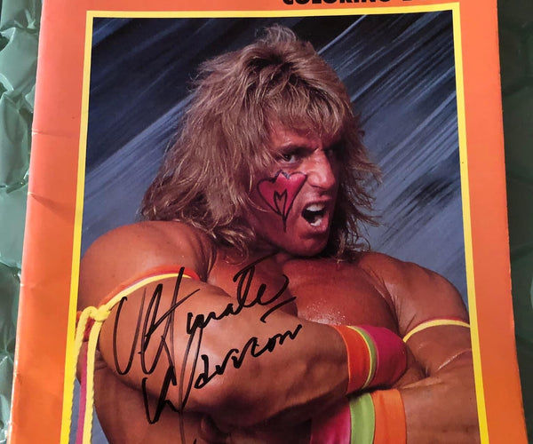 Ultimate warrior signed wwf coloring book â signed by superstars