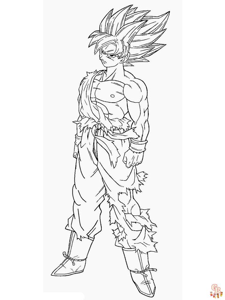 Free printable goku coloring pages by