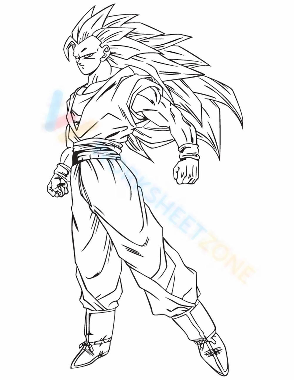 Free collection of goku coloring pages for all ages