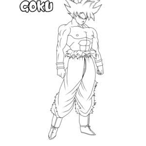 Son goku coloring pages printable for free download
