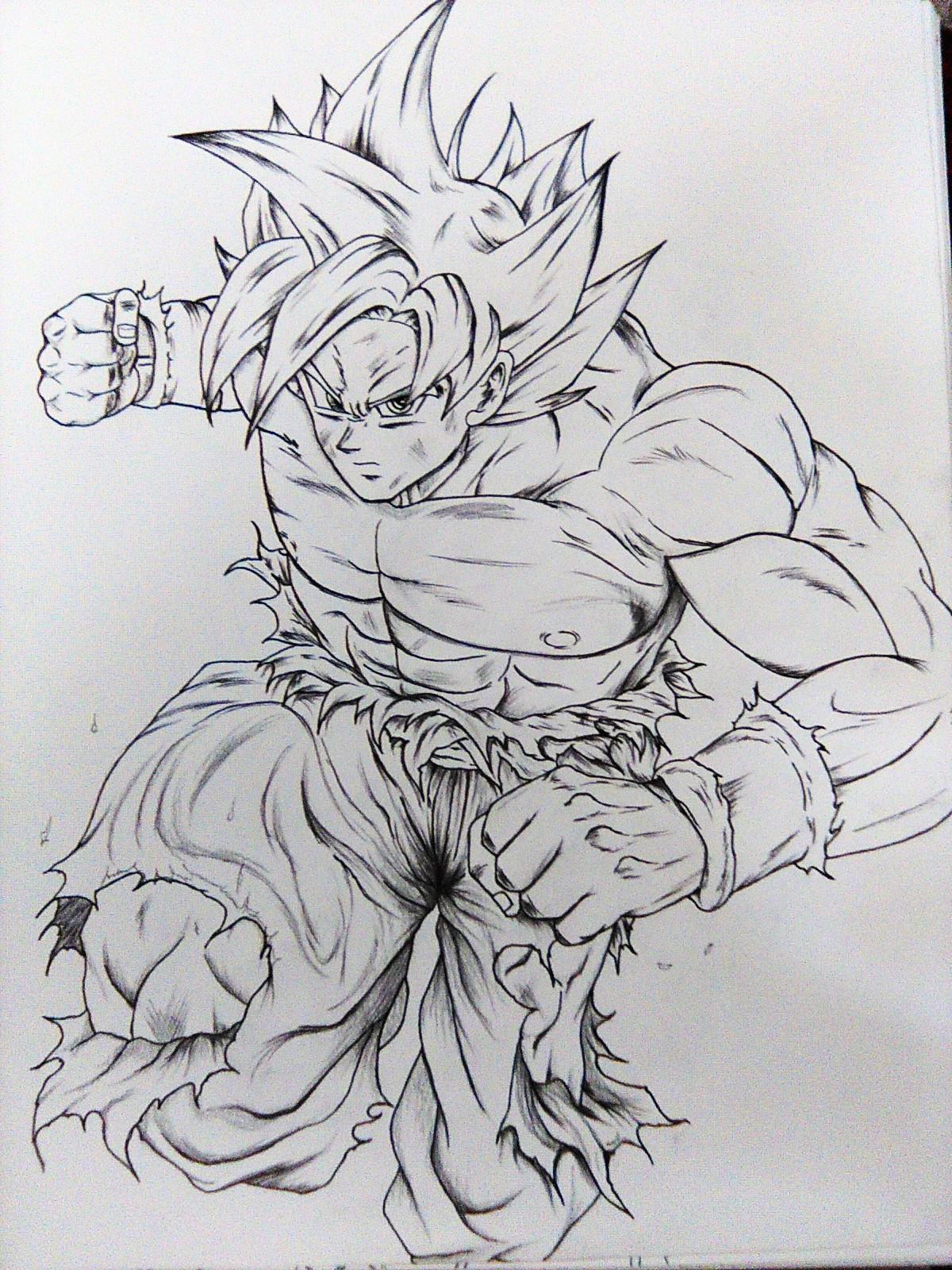 Some ultra instinct goku for you dbz fans personally im more of a vegeta fan but had to draw this rdbz